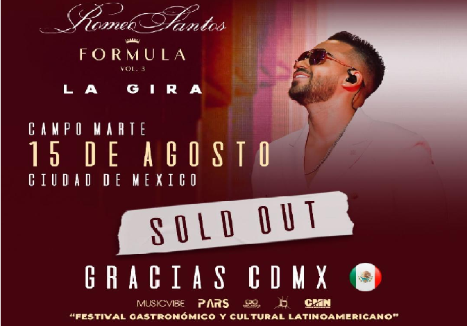 Bachatero Romeo Santos con récord en México; vende 50 mil boletas en 48 horas