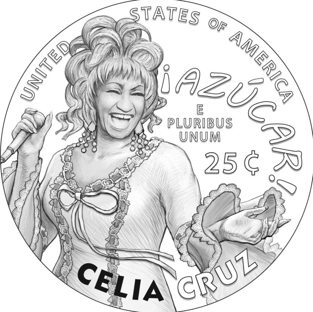 Celia Cruz y su grito «¡Azúcar!» inmortalizados en una moneda de 25 centavos de dólar