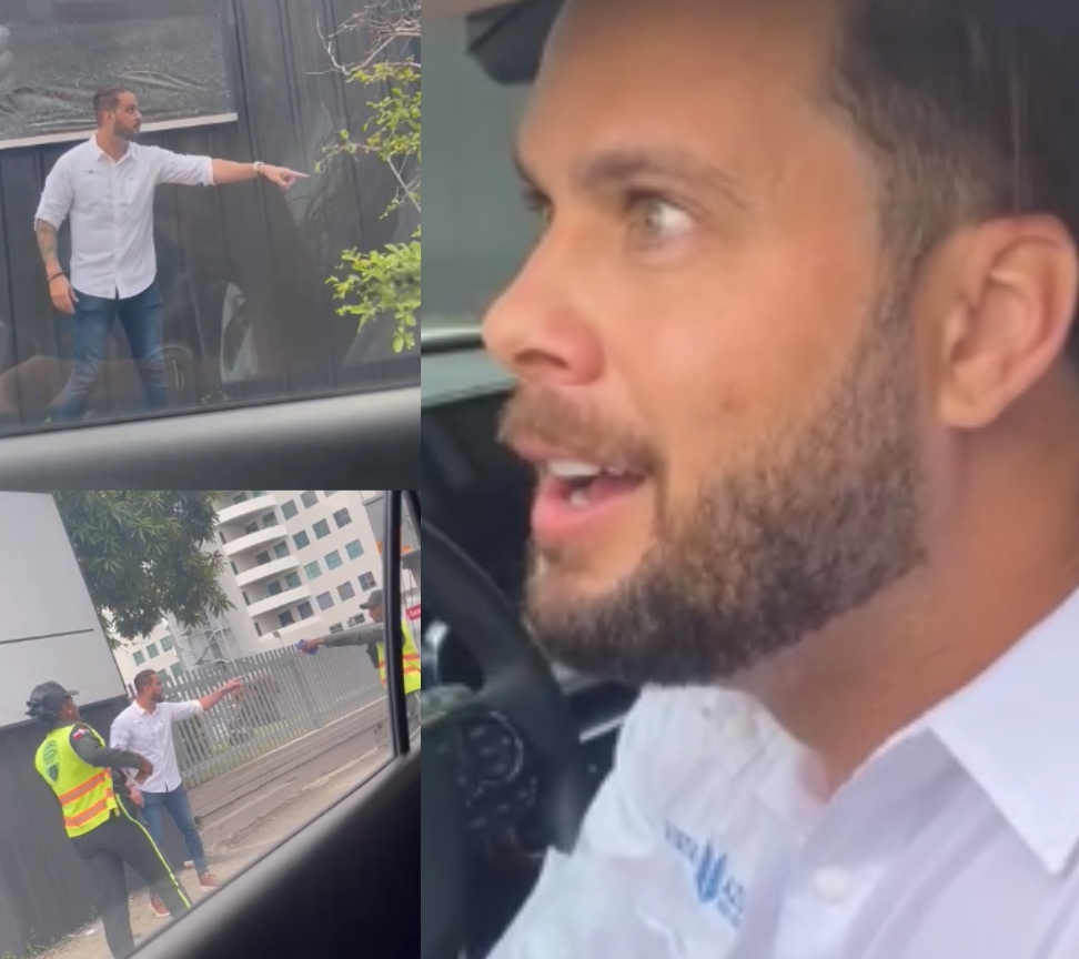 Ciudadano agrede agente DIGESETT en Santo Domingo