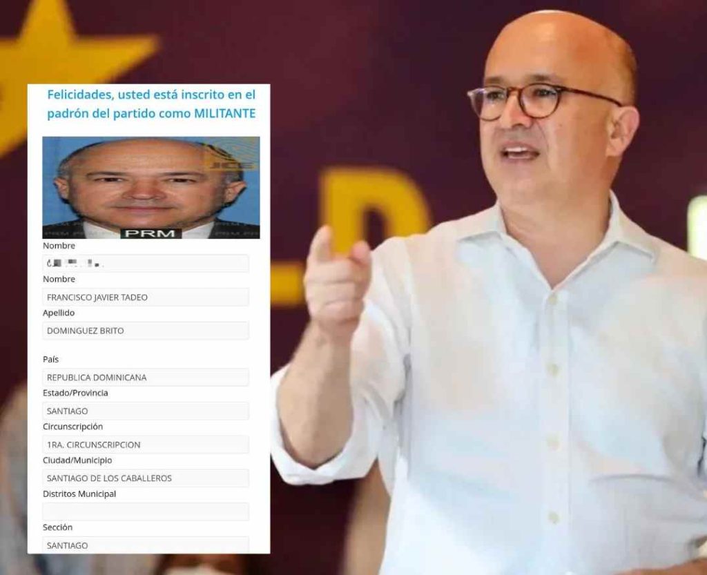 Domínguez Brito solicita a JCE declarar inadmisible padrón del PRM por «irregularidades»