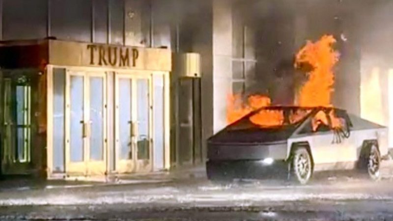 EEUU: Explota un vehículo Tesla frente a Trump Hotel Las Vegas