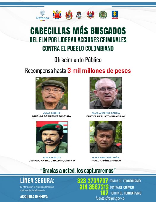 Ejército colombiano lanza ofensiva militar contra guerrilla ELN y disidencias Farc en Catatumbo