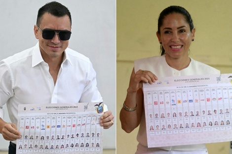 Ecuador: Noboa y González irán a balotage al no tener los votos para ganar en primera vuelta