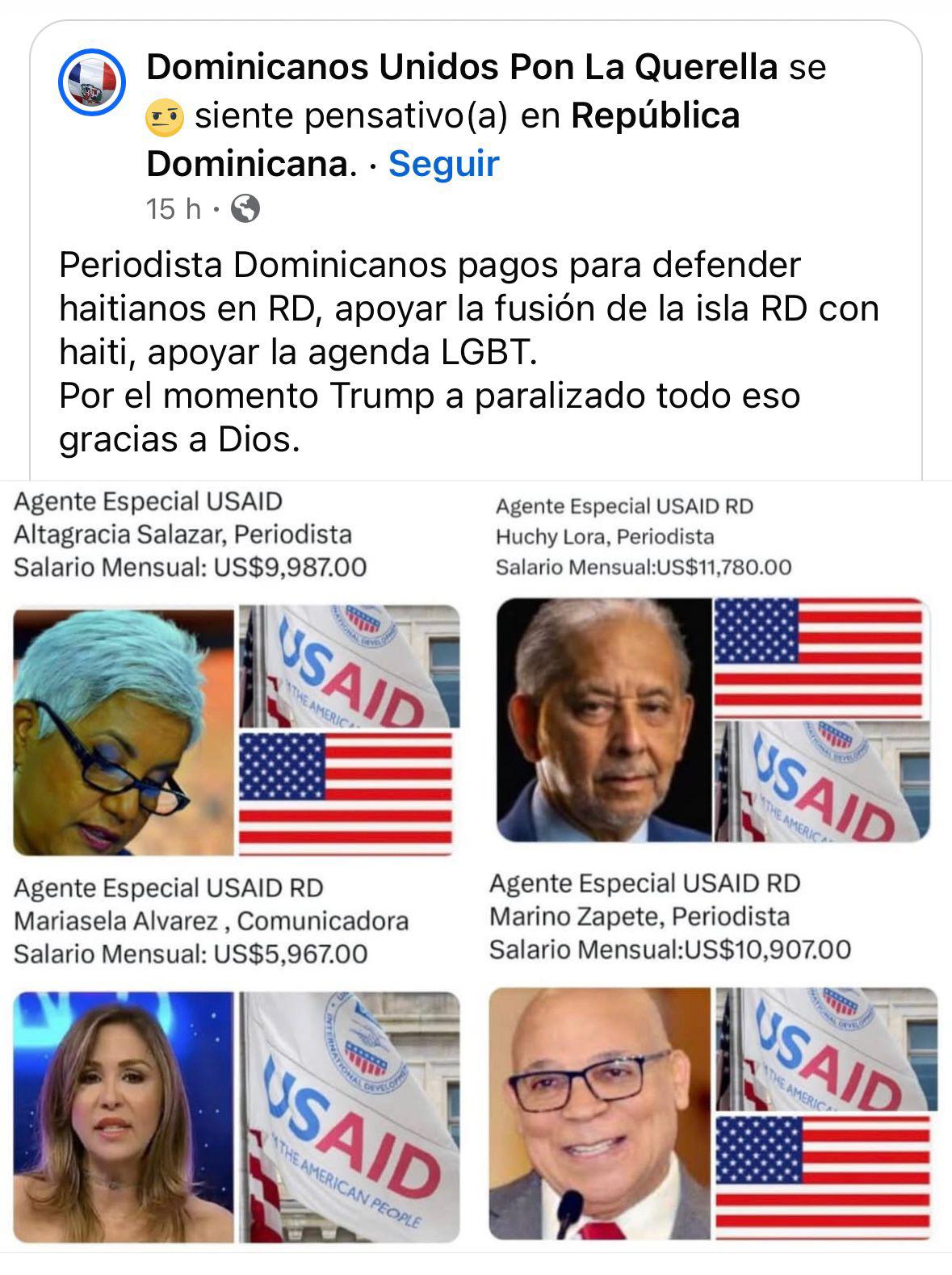 Causa indignación y vergüenza afamados  periodistas «impolutos» cobren altísimas sumas de dólares al servicio de USAID