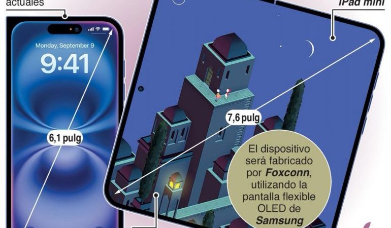 iPhone plegable supuesto diseño secreto de Apple, se filtra
