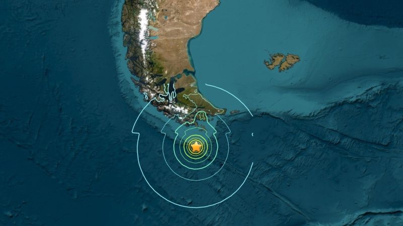 Se registra terremoto de magnitud 7, 5 cerca de Chile y Argentina