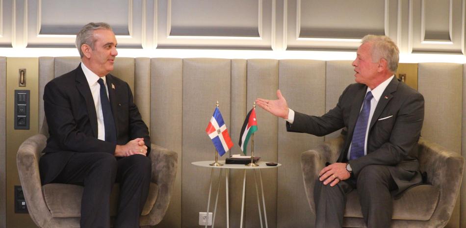 Abinader sostiene reunión bilateral con el rey de Jordania y abordan temas de interés para ambas naciones