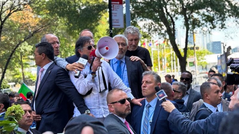 Petro participa en las marchas de Nueva York en contra de Netanyahu