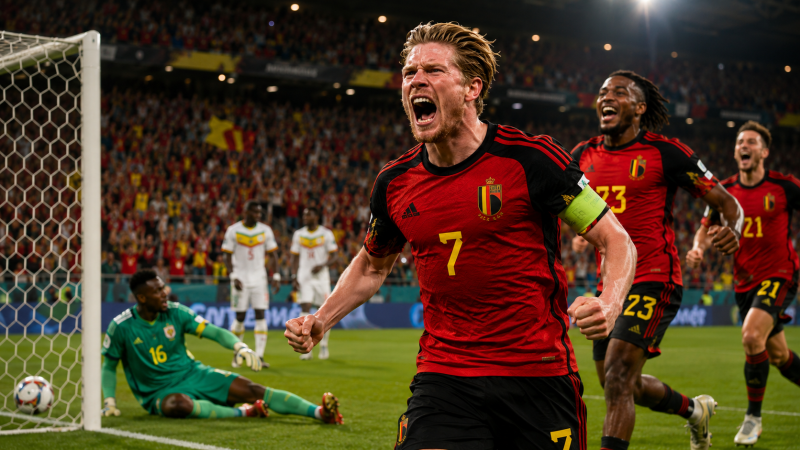 Bélgica firma una remontada épica ante Senegal y avanza a octavos con un penal en el minuto 125