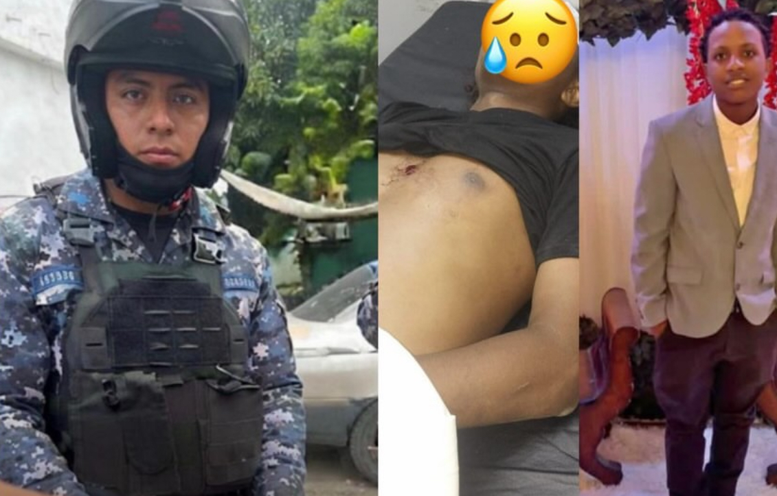 Queda grabado en cámaras momento en que agente de la PN quita la vida a un joven en Herrera