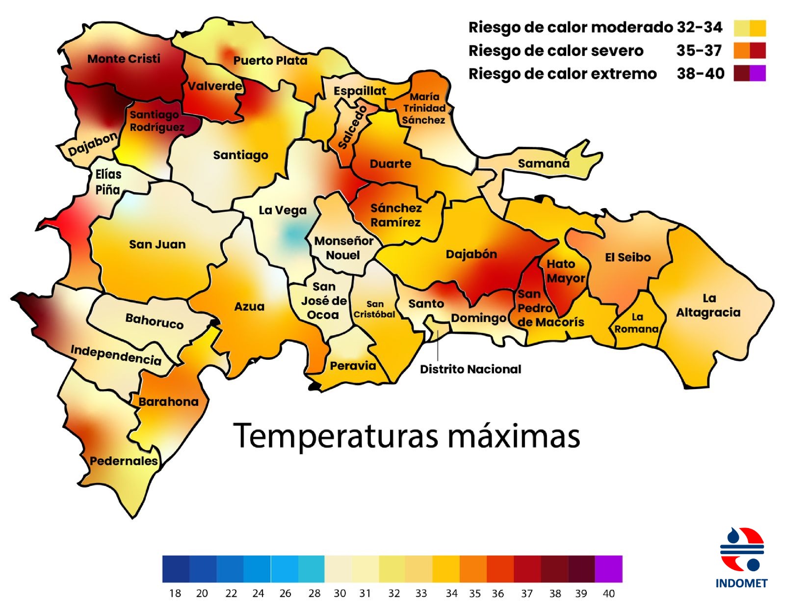 República Dominicana enfrentará una semana de intenso calor con sensación térmica por encima de 37 °C